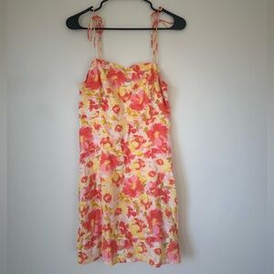 Pink and Yellow Floral Dress